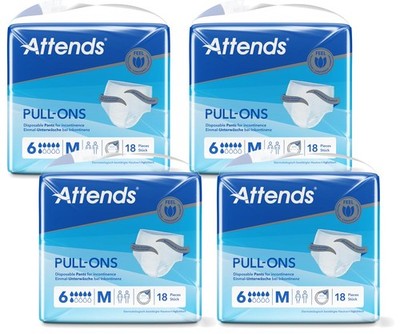 ATTENDS Pull-Ons 6 (Plus) - Inkontinenzpants - Medium - 4x18 Stück