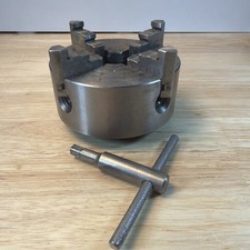 Vtg. Metal 4" Lathe Chuck 4 Jaw Model 101-21590 Made in England