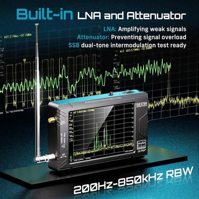 4inch 100kHz-5.4GHz Handheld Tiny Frequency Spectrum Analyzer + Signal Generator