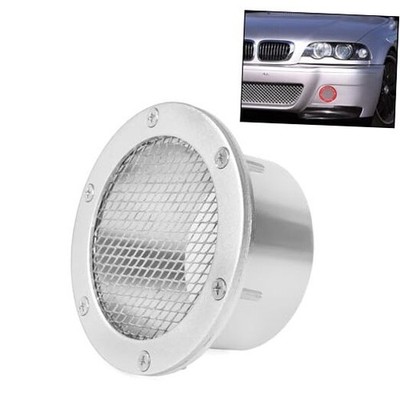 BARTOO Bumper Intake Air Duct Vent Car Mesh Grille Inlet Cover, Racing Silver