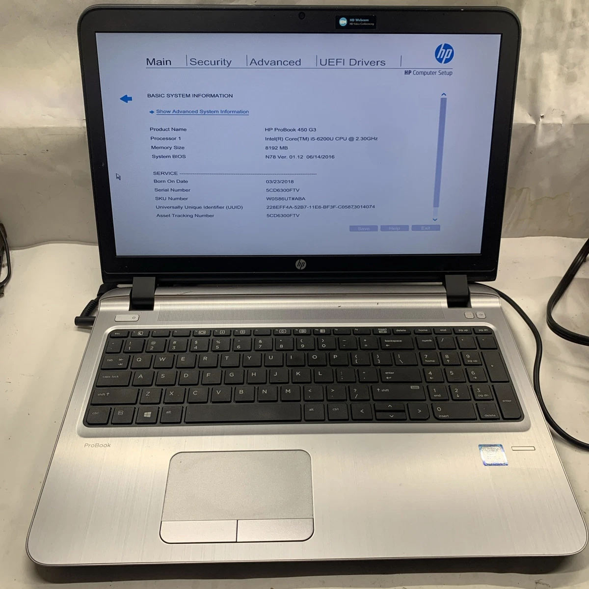 HP ProBook Intel Core i5 6th Gen. PC Laptops & Netbooks for Sale