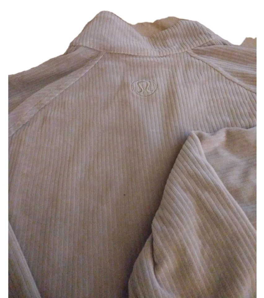 Jaqueta Lululemon Tan Track Cordão de Veludo Feminina Veludo - Imagem 3 de 4