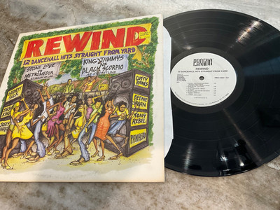 REWIND LP 12 DANCEHALL HITS 1994  PRO-1452-1 White Label promo EX/EX REGGAE