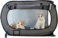 Stress-Free Enclosure Cat Travel Carrier Cage 31.8" L X 20.0" W X 20.0" H Collap