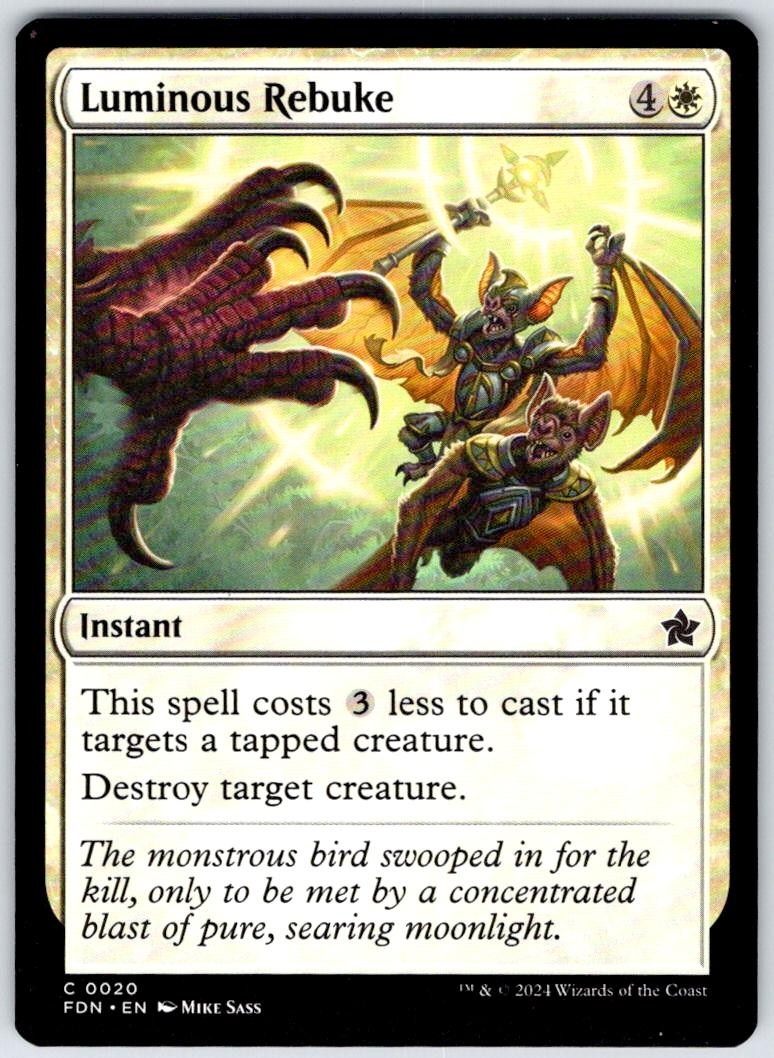 Luminous Rebuke 20 Common Foundations Magic: The Gathering Near Mint