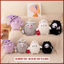 Cute Halloween Black Cat Plush Toy Witch Doctor Cosplay Soft Stuffed Toy