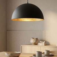 HäNgelampe HäNgeleuchte Pendelleuchte Esszimmerlampe Metall Schwarz Gold H 120Cm