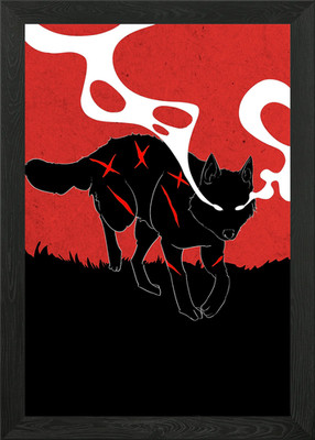 Wolf gerahmtes Wandbild Poster Leinwanddruck Bild