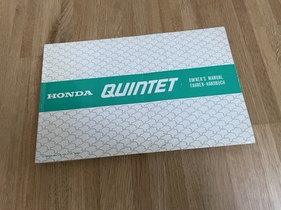 Honda Quintet 1982 Operation Owner's Manual Fahrer-Handbuch