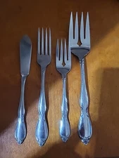 4 Pc Oneida Community Chatelaine Stainless Flatware Forks and Butter Spreader 