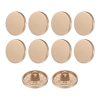 10 StüCk MetallknöPfe Zum NäHen,Rund,Flach,15Mm,Legierungsknopf,Mattgold