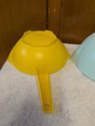 Set of 2 Vintage Tupperware Yellow & Mint Colanders Strainers — photo 4