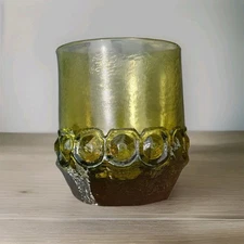 Vtg RARE Double Old Fashion Tiffin Franciscan Madeira Citron Green 4”