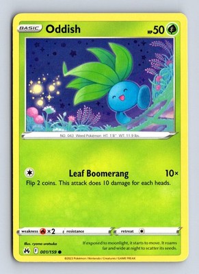Oddish 001/159 C Crown Zenith Pokemon NM/M