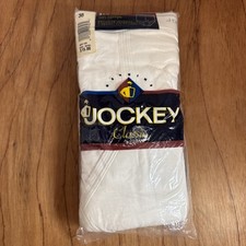 Vtg 1997 Jockey Classic Briefs 3 Pk White 38 NWT Sealed Tighty Whities Torn Pkg