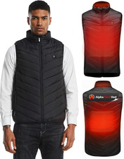 USB Heated Vest for Men Women - 8 Zones, Waterproof Rechargeable