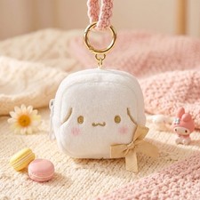 Sanrio Cinnamoroll Gold Mini Square Zip Pouch Kawaii Korea New