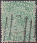 (F368-20) 1871 TAS 2d green side face stamp (T)