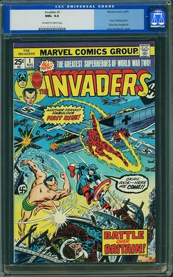 Invaders #1 CGC 9.6 1975 Captain America! Avengers! Key Bronze! B11 162 cm clean