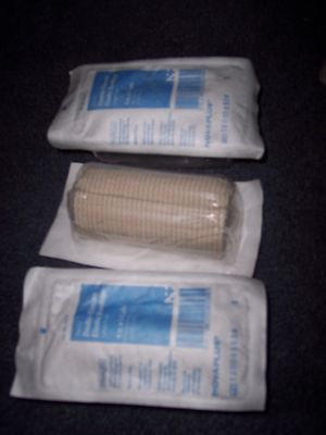 LOT OF 3 STERILE DOUBLE CLOSURE 4'' X 5.5 YDS ELASTIC BANDAGE NOVAPLUS BANDAGES