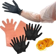 200 Piece Field Dressing Gloves Deer Gutting Gloves Disposable Mittens Hunting