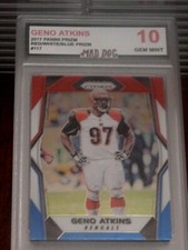 GENO ATKINS****2017 Panini PRIZM---RED BLUE--GEM 10***BENGALS---MAD DOG---#117