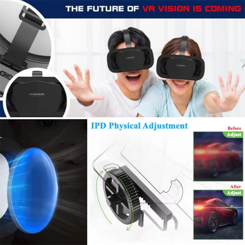 3D VR Glasses Headset for iPhone Android 5-7" w/Remote Controller Anti-Blue Lens - Bild 3 von 17