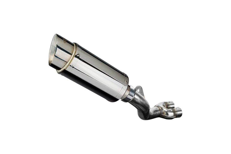 Honda CB1000R CB1000RA 2008-2016 Slip On 8" Round Stainless Exhaust Muffler Kit - Image 3 of 4