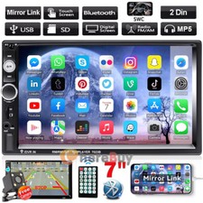 Android 10 Car Stereo GPS Navigation Radio Player Double Din WIFI 7" with Camera