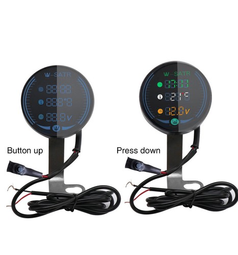 Motorcycle 3 in 1 Time/Temperature/Voltage LED Digital Voltmeter Thermometer - Bild 3 von 6