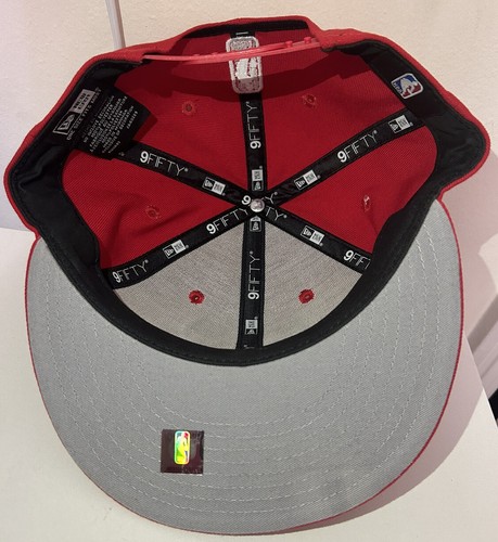 Chicago Bulls New Era 9Fifty Rosso Uomo OSFM Snapback Logo NFL Regolabile - Foto 4 di 5
