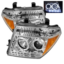 Chrome For 2005-2008 Frontier 2005-2007 Pathfinder Led Halo Projector Headlights