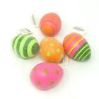 Department 56 Easter Eggs Bold Neon Colors Hanging Ornaments 2 1/2" Set-5 Unique