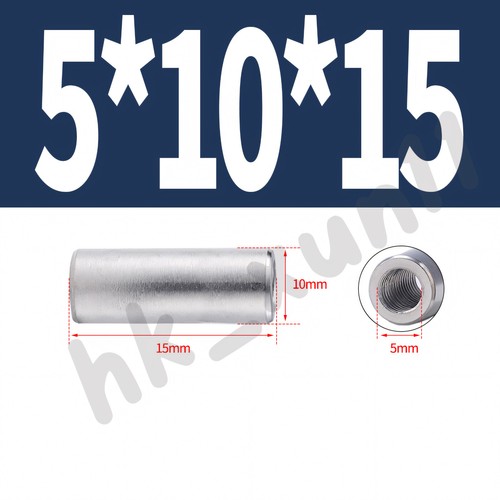 A2 STAINLESS STEEL ALL THREAD SLEEVE ROD BAR STUD ROUND CONNECTOR TUBE LONG NUTS - Picture 52 of 156