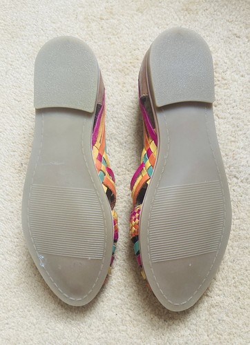 Women’s Handmade Huarache sandal shoe, colourful size 5 UK - Picture 3 of 4