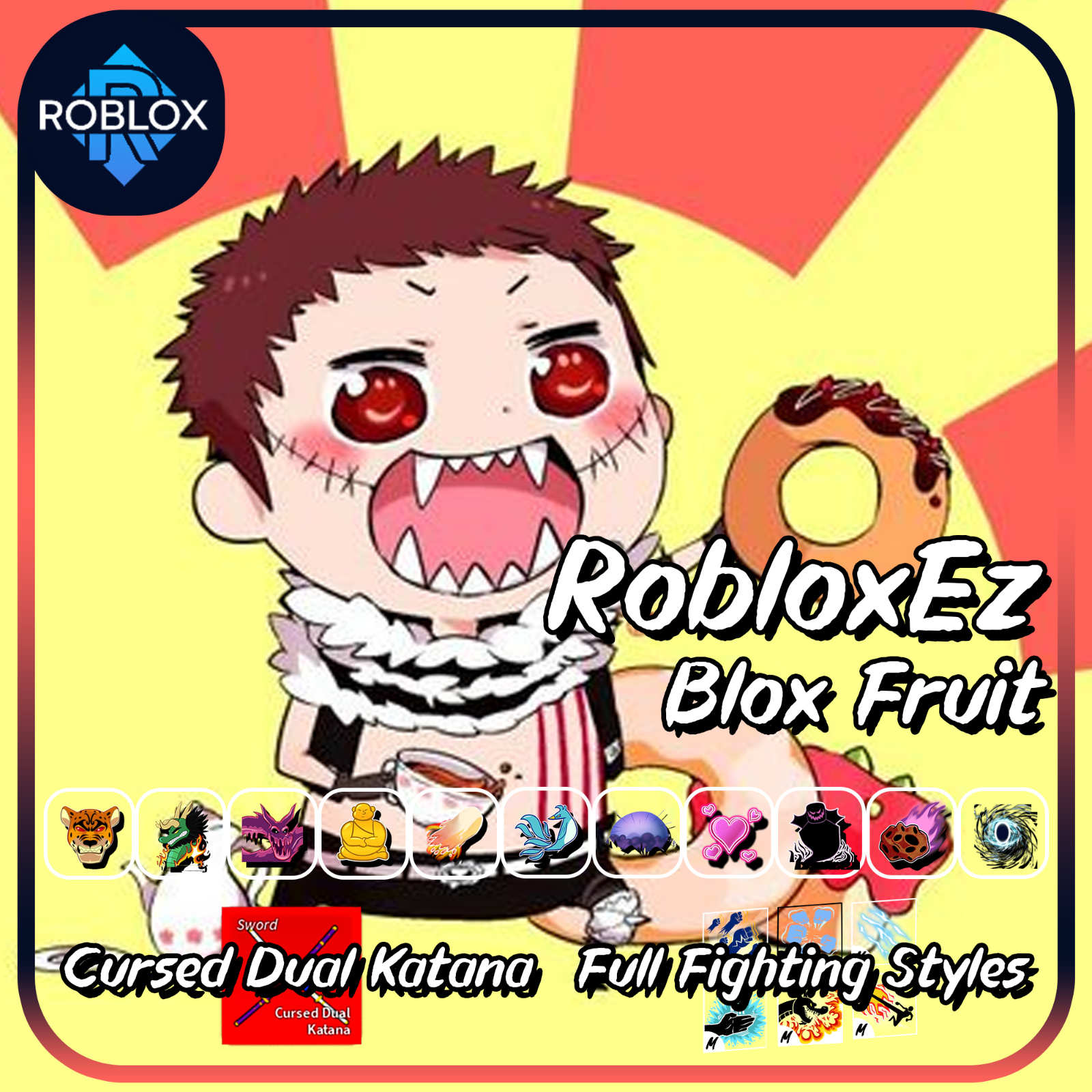 Blox Fruit Account Lv:2450Max, AWAKENED BUDDHA, GAME PASSES  MONEYX2, GodHuman, Cursed Dual Katana, Dark Blade, Unverified Account