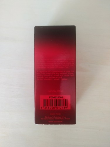 FAHRENHEIT EDT CHRISTIAN DIOR 50 ML/1.7 FL. OZ. SPRAY, OLD FORMULA, BATCH 2014 - Imagen 3 de 8