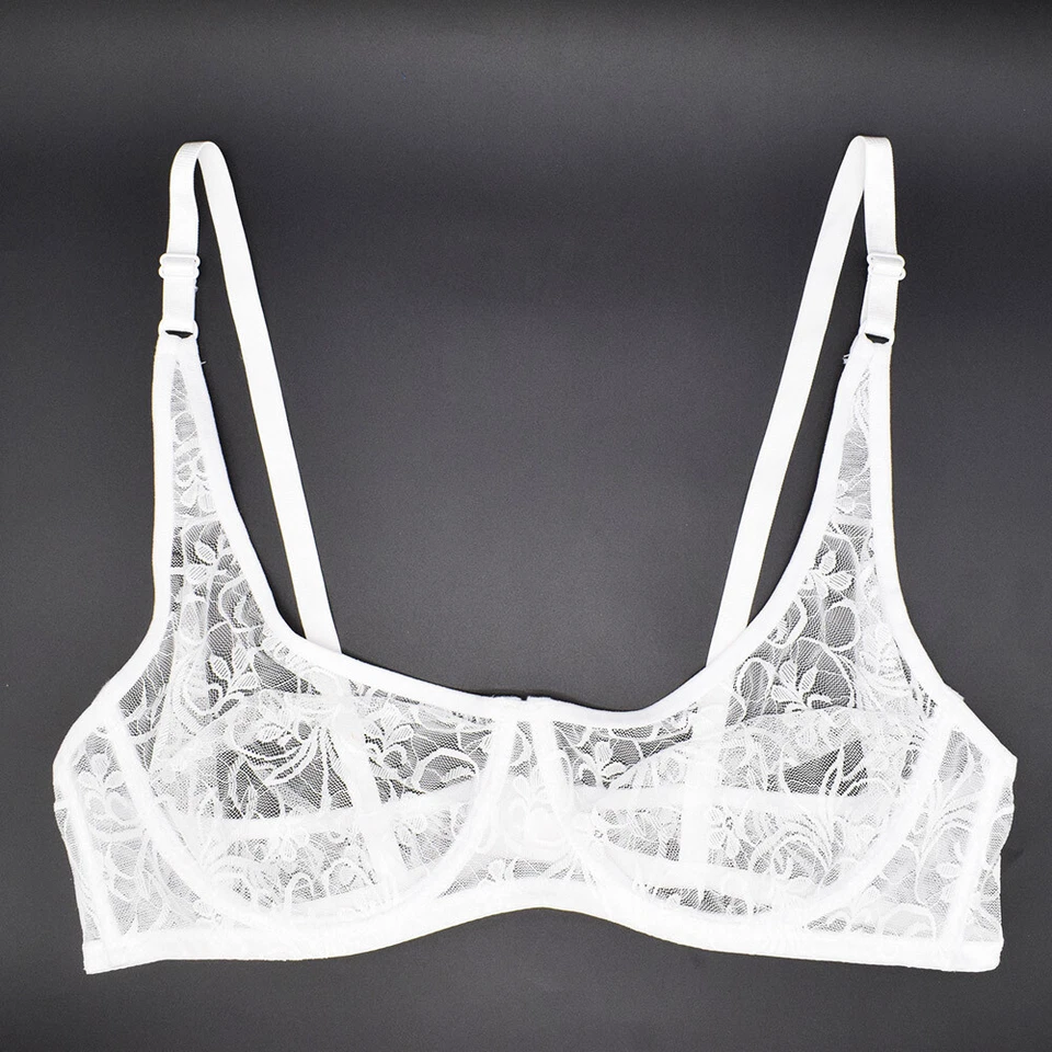 Unpadded Womens Bras Unlined Brassiere Sexy Lingerie Lace Bralette Hot Underwear - Image 2 of 4