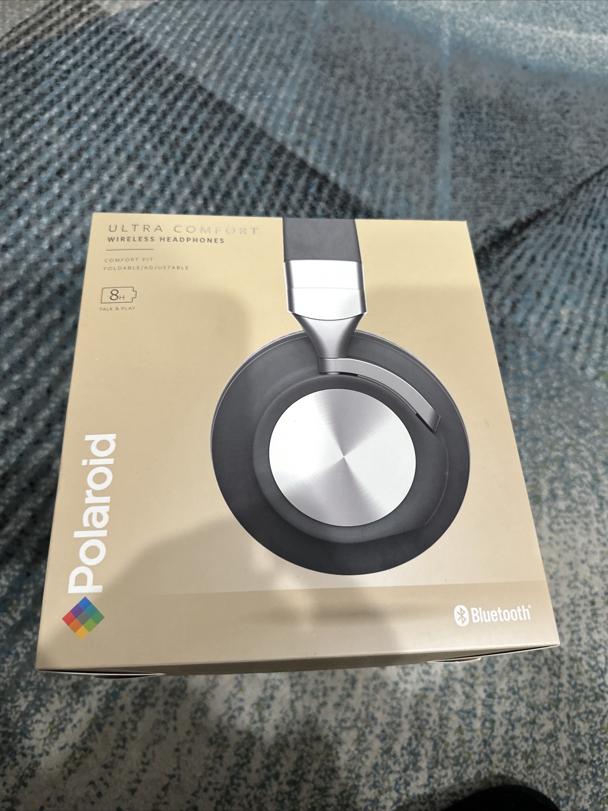 Polaroid Gray Ultra Comfort Foldable Wireless Bluetooth Headphones-image