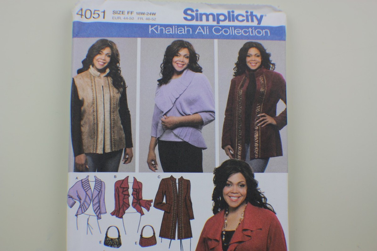 Simplicity 4051 uncut pattern designed by Khaliah Ali in Womans