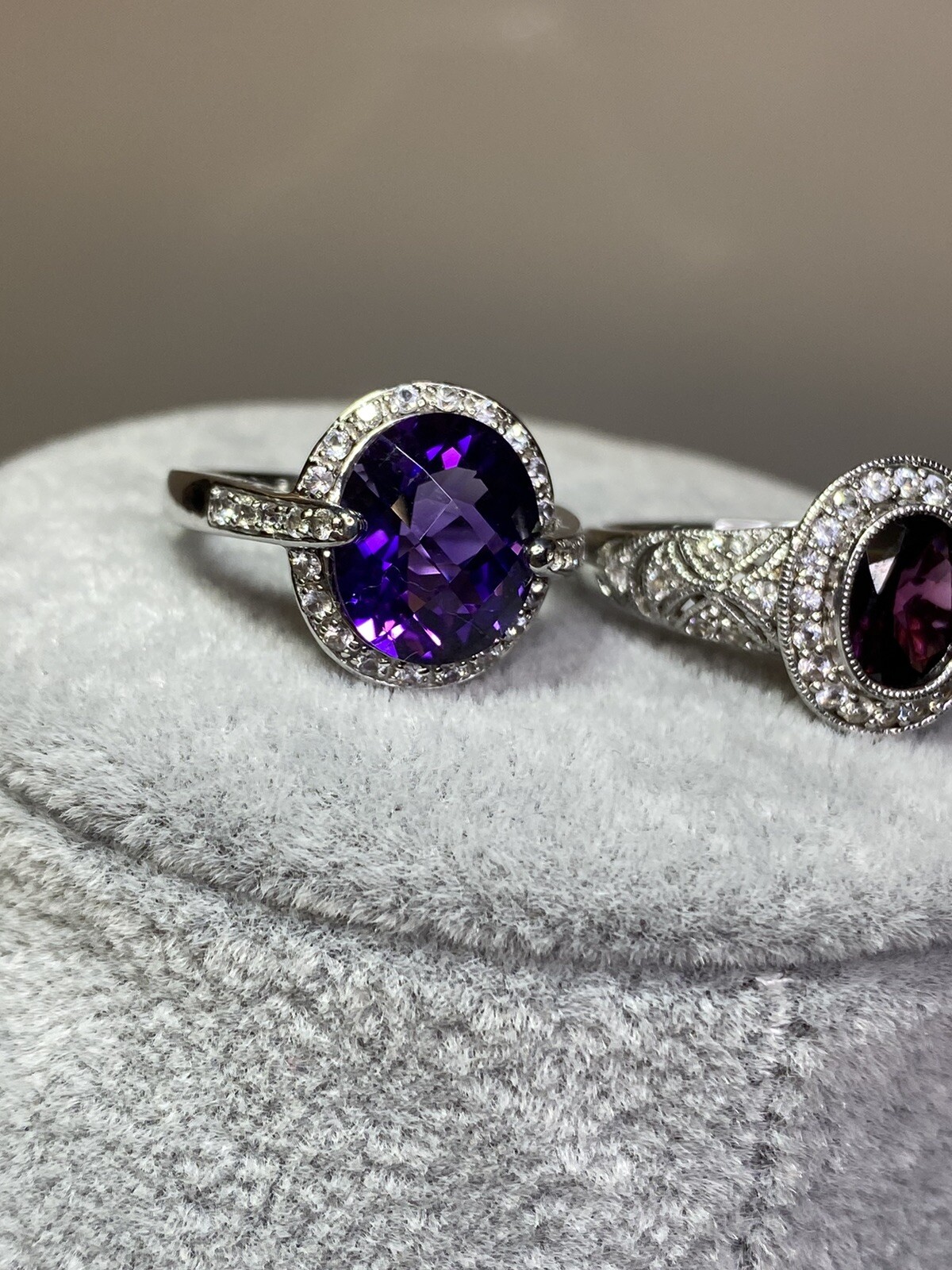 HSN QVC .925 Amethyst Rings Set Of Two | eBay