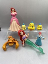 Disneys The Little Mermaid Figure Toy Lot Sebastian - Ariel - Flounder
