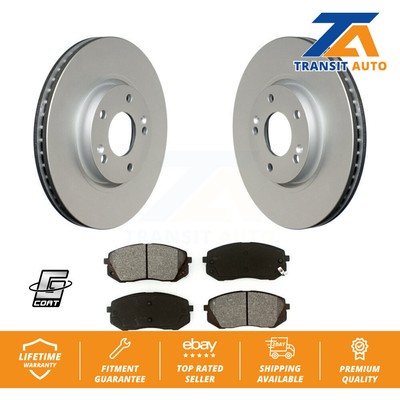 Coat Brake Rotors Semi-Metallic Pad Front Kit For Hyundai Tucson Kia Sportage EV