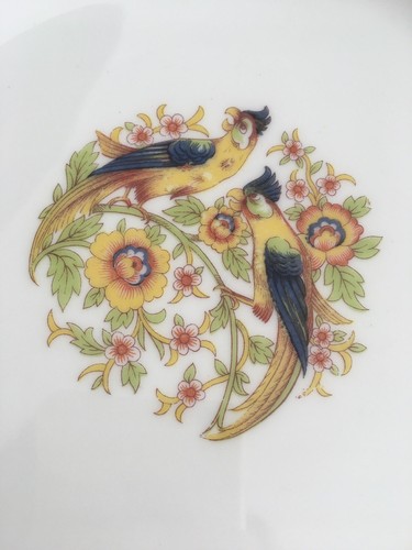 10 Vintage Limoges France Bowls w/ Birds & Gold Trim D 7.25” Gorgeous - Picture 9 of 10