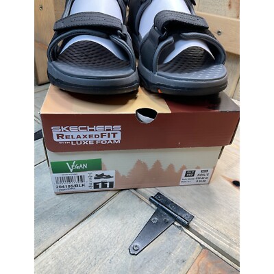 Us11 NEW SKECHERS Mens Tresman Garo Sandal Black Steady Grip Relaxed Fit NEW Skechers Men main image 4