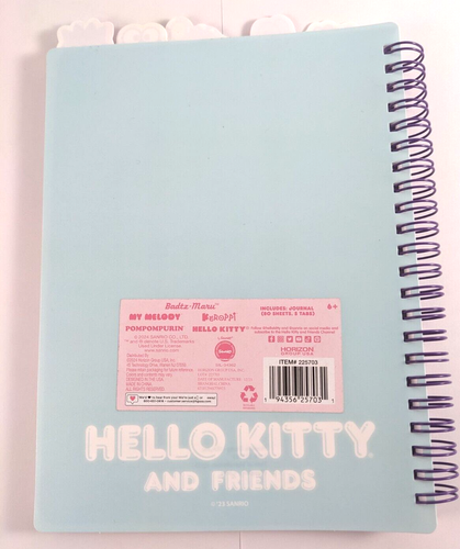 NEW Sanrio Hello Kitty and Friends Spiral Tab Notebook Journal Keroppi My Melody - 第 8/8 張圖片