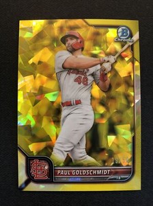 2022 Bowman Chrome Sapphire #42 Paul Goldschmidt Yellow /50 Gold