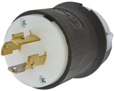 Hubbell HBL2411, 125/250 VAC, 20 A, NEMA L14-20P, Locking Device Plug, 1 pc