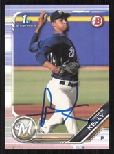ANTOINE KELLY Autograph 2019 Bowman card auto MILWAUKEE BREWERS Wabash Valley
