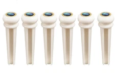 6Pcs Guitar Bone Pin with Green Abalone shell Dot luthier bridge saddle nut DIY